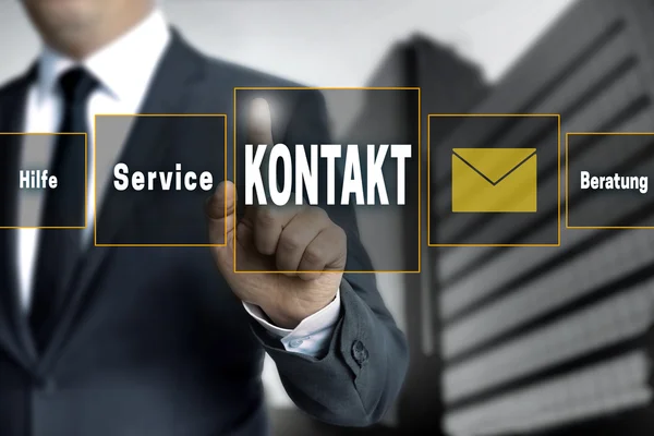 Kontakt, Hilfe, Beratung, servicio (en alemán contacto con el idioma, h — Foto de Stock