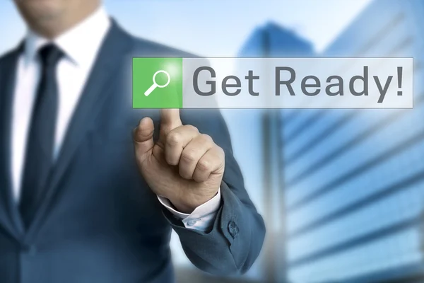 Get ready browser is operated by businessman — Stock Photo, Image