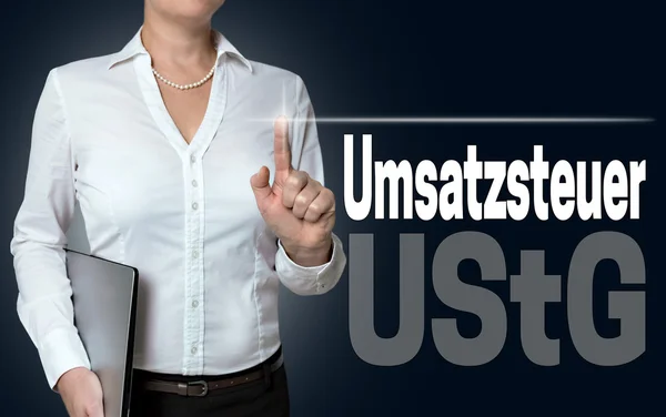 (에서 독일 vat) Umsatzsteuer 터치 스크린 사업 운영 — 스톡 사진