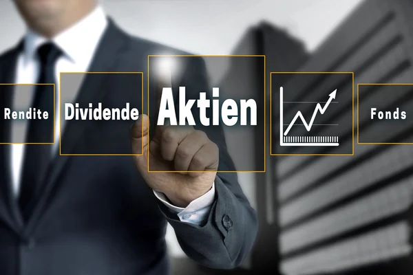 Aktien、 Rendite、 Dividende、 全宗 （在德国的股票，股息，r — 图库照片