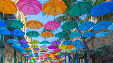 Port louis le caudan waterfront şemsiye sermaye Mauritius