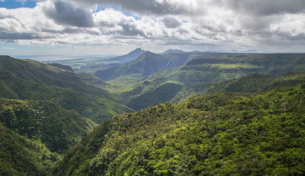 Макхаби точки зрения Блэк-Ривер ущелья Маврикий Панорама — стоковое фото