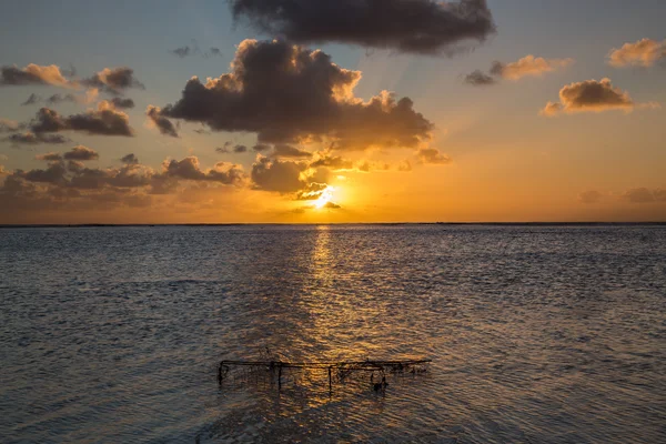 Solnedgång i Le Morne Mauritius — Stockfoto