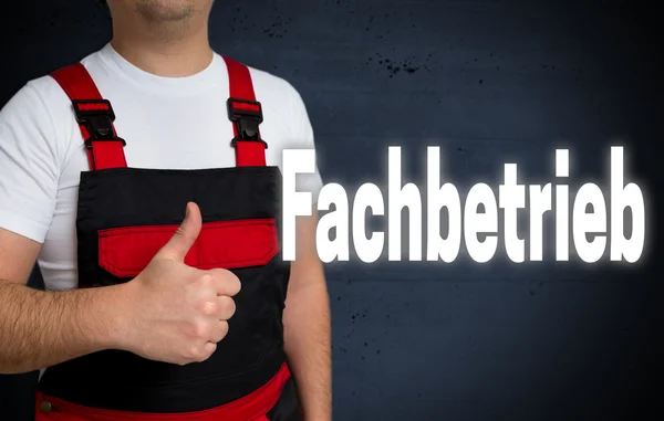 Fachbetrieb (in german professional business) is shown by the cr — Stock Photo, Image