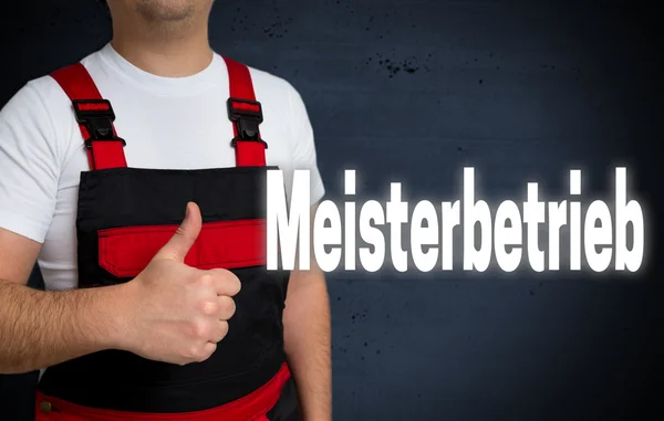 Meisterbetrieb (a német mester vállalati) jelenik meg a craftsm — Stock Fotó