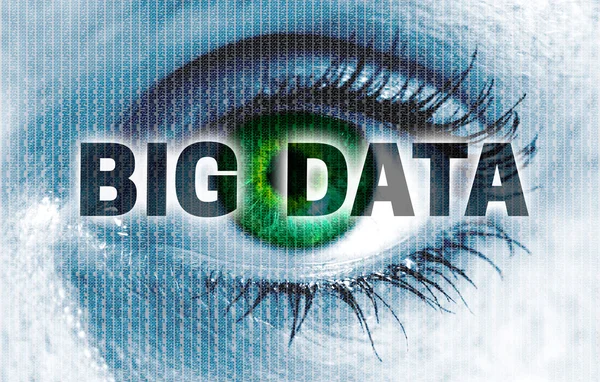 Big Data Eye Mira Concepto Del Espectador — Foto de Stock