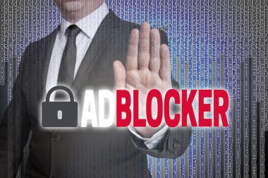 Adblocker matris ile işadamı tarafından gösterilir