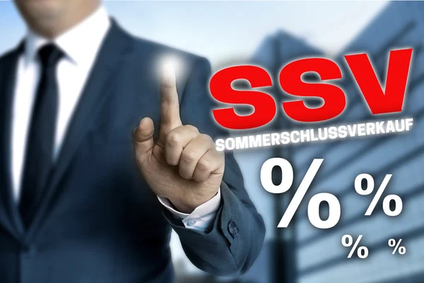 SSV sommerschlussverkauf (w niemiecki letnich wyprzedaży) touch — Zdjęcie stockowe