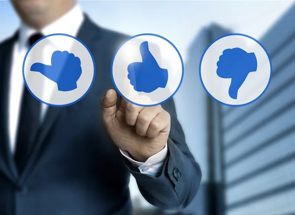Thumb icons for Customer review concept — Stock Photo, Image