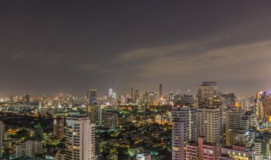 Bangkok manzarası, gece panorama