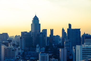 Gün batımı panorama, Bangkok manzarası