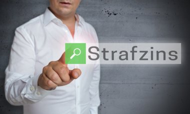 Strafzins (in german negative interest) browser is operated by m clipart