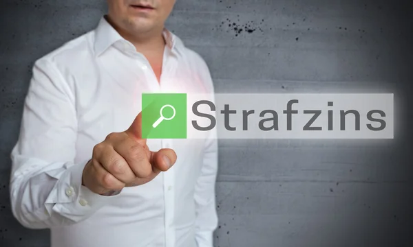 Strafzins (a német negatív kamat) böngésző működteti m — Stock Fotó