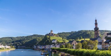 Mosel Panorama için Cochem şehir