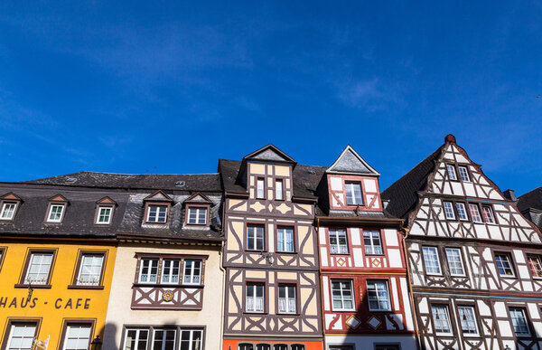Historic house facades of Cochem Mosel.