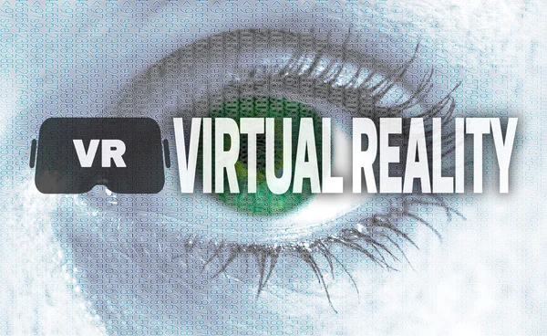 Virtuální realita oko dívá na prohlížeč koncepce — Stock fotografie