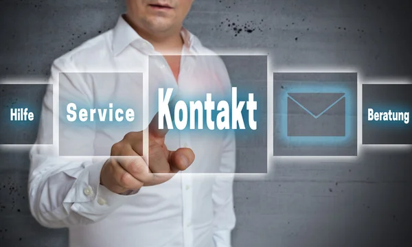 Kontakt (en alemán asesoramiento de ayuda de servicio de contacto) conc pantalla táctil — Foto de Stock