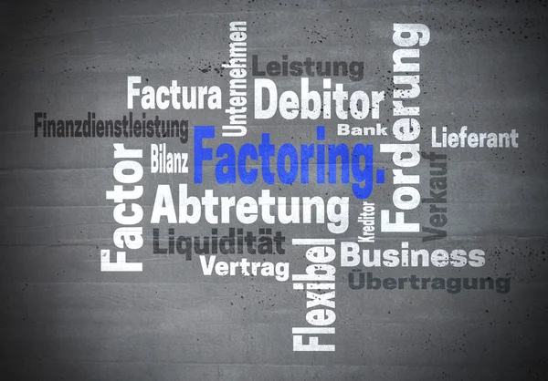 Factoring Abtretung Finanzdienstleistung (en alemán asignación F — Foto de Stock