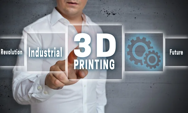 3D drukowania tła koncepcja touchscreen — Zdjęcie stockowe