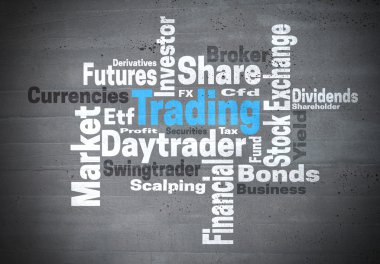 Daytrader Menkul Kıymetler Borsası kelime bulutu kavramı ticaret