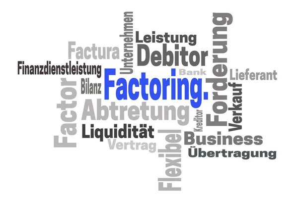 Factoring Abtretung Finanzdienstleistung (i tysk uppdrag F — Stockfoto