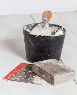 Küvet karıştırma ve blok zımpara spatula