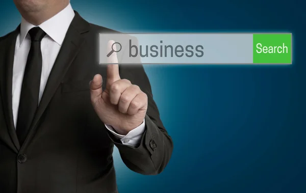 Бизнес-браузером управляет бизнесмен — стоковое фото