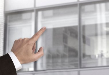 Kopyalama alanı kavramı gösteren bir el