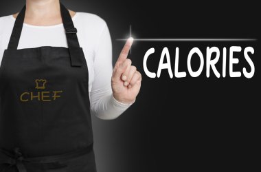 calories food touchscreen is operated by cook clipart
