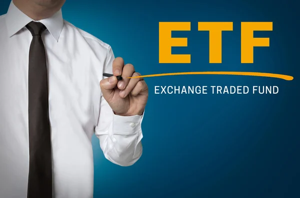 ETF írta üzletember háttér — Stock Fotó