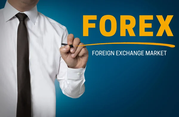 Forex é escrito pelo conceito de fundo empresário — Fotografia de Stock