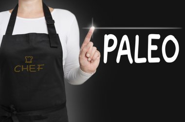 Paleo arka plan aşçı işletilen dokunmatik ekran kavramı
