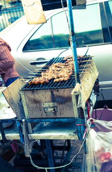 Bangkok Street Food Barbeque Skewers — Stock Photo, Image