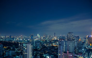 Bangkok manzarası, gece panorama