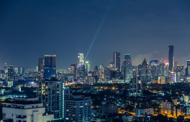 Bangkok manzarası, gece panorama