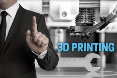 3D baskı ve işadamı kavramı