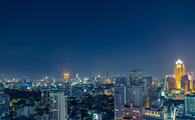 Bangkok manzarası, gece panorama