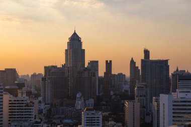 Bangkok manzarası günbatımı panorama kavramı