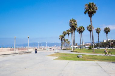 Santa monica plaj gün boyunca