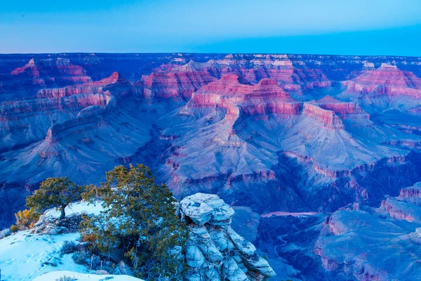 Solnedgång vid Grand Canyon i USA — Stockfoto