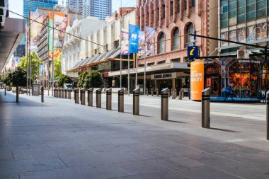 Coronavirus salgını sırasında Melbourne 'da Sessiz Bourke Caddesi