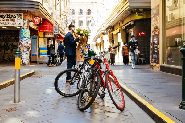 Degraves St újranyitás a Coronavirus-járvány idején — Stock Fotó