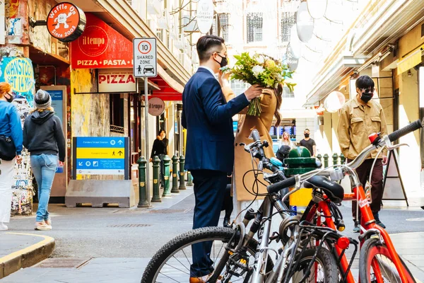 Degraves St újranyitás a Coronavirus-járvány idején — Stock Fotó