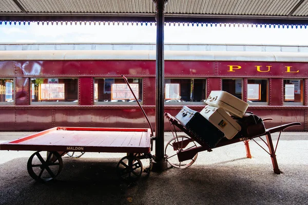 Maldon treinstation in Victoria Australië — Stockfoto
