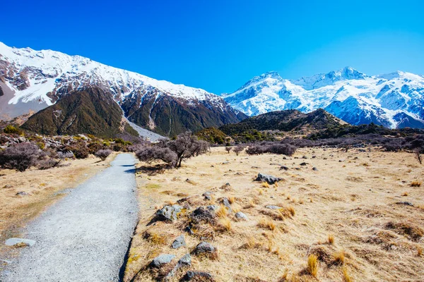 Hooker Valley Track al Mt Cook in Nuova Zelanda — Foto Stock