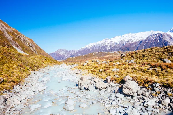 Hooker Valley Track op Mt Cook in Nieuw-Zeeland — Stockfoto