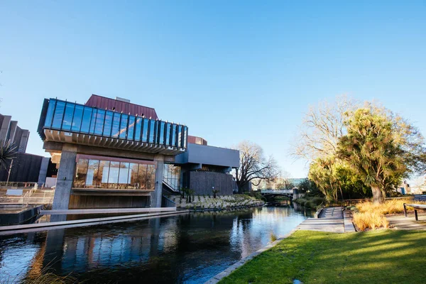 Avon Nehri Yeni Zelanda 'da Christchurch Manzarası