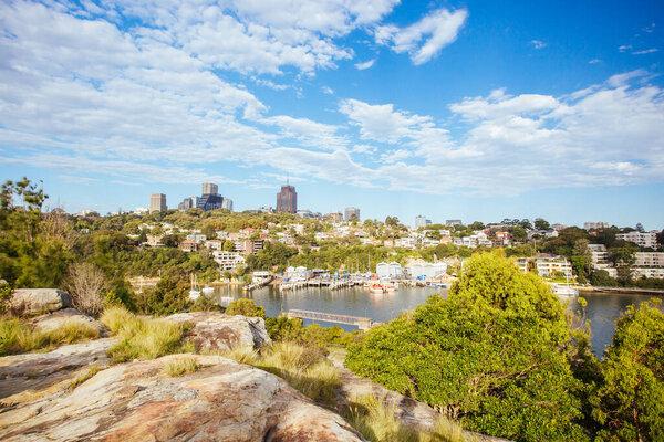 Sydney Skylinefropm Berrys Bay in Australia