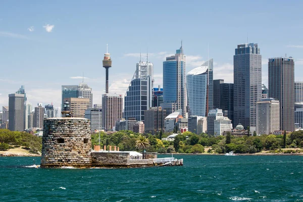 Porto de Sydney e Fort Denison Austrália — Fotografia de Stock