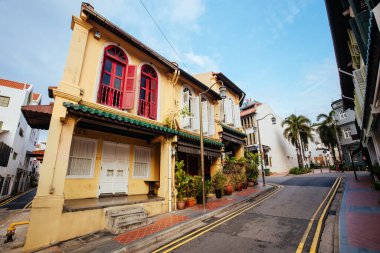 Singapur 'daki ünlü Çin Mahallesi Mimarisi